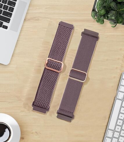 أحزمة ساعة من النايلون المضفر والمطاط متوافقة مع Amazfit GTS/GTS 2/GTS 2 mini/GTS 2e/GTS 3/GTS 4/GTS 4 mini، أشرطة قماشية مرنة لـ Amazfit Bip U Pro/Bip 3 Pro/Bip Lite للنساء والرجال in Kuwait