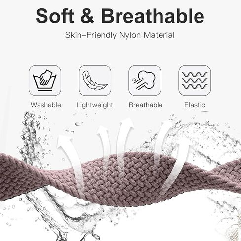 أحزمة ساعة من النايلون المضفر والمطاط متوافقة مع Amazfit GTS/GTS 2/GTS 2 mini/GTS 2e/GTS 3/GTS 4/GTS 4 mini، أشرطة قماشية مرنة لـ Amazfit Bip U Pro/Bip 3 Pro/Bip Lite للنساء والرجال in Kuwait