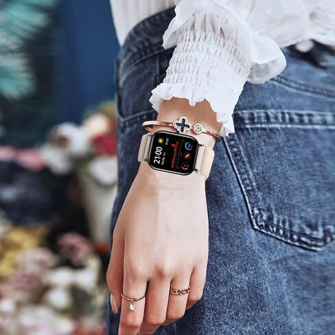 Braided Stretchy Nylon Watch Bands Compatible with Amazfit Active2/GTS/GTS 2/GTS 2 mini/GTS 2e/GTS 3/GTS 4/GTS 4 mini, Loop Elastic Fabric Straps for Amazfit Bip U Pro/Bip 3 Pro/Bip Women Men in Saudi Arabia