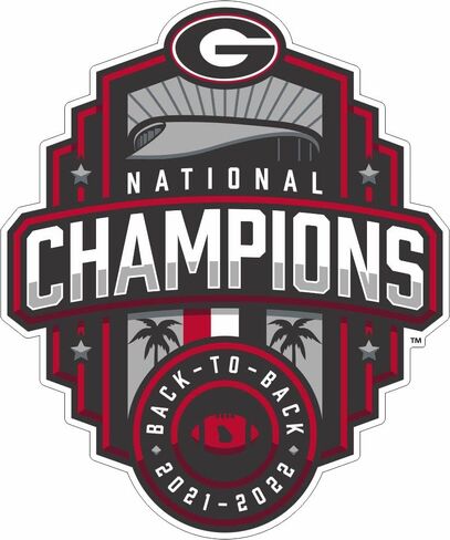 Georgia Bulldogs 2022 National Championship 4" Decal Dawgs in Kuwait