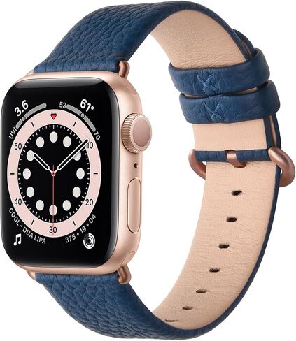 Fullmosa Compatible Apple Watch Band 49/45/44/42/41/40/38mm Premium Genuine Leather Replacement Strap, Compatible with Apple Watch SE Series ultra 2/9/8/7/6/5/4/3/2/1 for Men and Women in Saudi Arabia