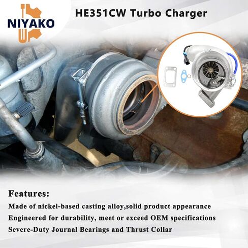 استبدال الشاحن التربيني # HE351CW HY35W 5143256AA 4036835 4043600 Fit 2004-2009 Ram 2500 3500 Holset ISB Cummins 5.9L ديزل 24 فولت in Kuwait