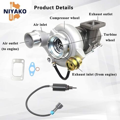 استبدال الشاحن التربيني # HE351CW HY35W 5143256AA 4036835 4043600 Fit 2004-2009 Ram 2500 3500 Holset ISB Cummins 5.9L ديزل 24 فولت in Kuwait