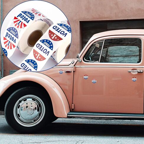 SAVITA 1000 Stickers I Voted Today Stickers, 1.5inch Round Self Adhesive Labels Stickers with Red, White, and Blue Circle, for Election Day (2 Rolls, 500 Stickers Per Roll) in Saudi Arabia