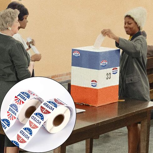 SAVITA 1000 Stickers I Voted Today Stickers, 1.5inch Round Self Adhesive Labels Stickers with Red, White, and Blue Circle, for Election Day (2 Rolls, 500 Stickers Per Roll) in Saudi Arabia