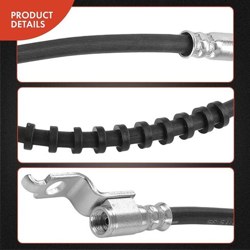 A-Premium Rear Driver Brake Hydraulic Hose Compatible with Select Freightliner Models - FS65 1998 1999 2000 2001 2002 2003 2004 2005, with 47.5 in Overall Length - Replace# 1215026000 in Saudi Arabia