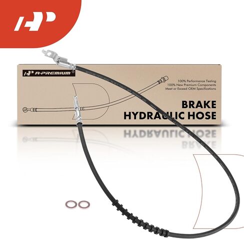 A-Premium Rear Driver Brake Hydraulic Hose Compatible with Select Freightliner Models - FS65 1998 1999 2000 2001 2002 2003 2004 2005, with 47.5 in Overall Length - Replace# 1215026000 in Saudi Arabia