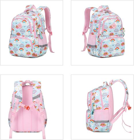 Kids Backpack for School,Boys Backpack Dinosaur Print with Multiple Pockets Lightweight School Backpack for Primary and Elementary Waterproof(Blue-Dinosaur) in Saudi Arabia