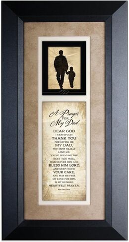 James Lawrence A Prayer for My Dad Wood Wall Art Frame Plaque | 8 inches x 16 inches | Hanger for Hanging | Dear God I Gratefully Thank You for Giving me My dad | Father Prayer by Dexsa in Saudi Arabia