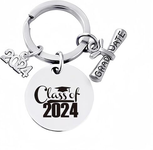 Class Of 2024 Graduation Keychain for Seniors Students Masters Nurses Students College High Student Graduation Gifts in Saudi Arabia