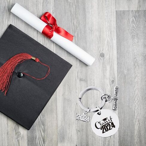 Class Of 2024 Graduation Keychain for Seniors Students Masters Nurses Students College High Student Graduation Gifts in Saudi Arabia