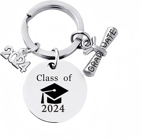 Class Of 2024 Graduation Keychain for Seniors Students Masters Nurses Students College High Student Graduation Gifts in Saudi Arabia