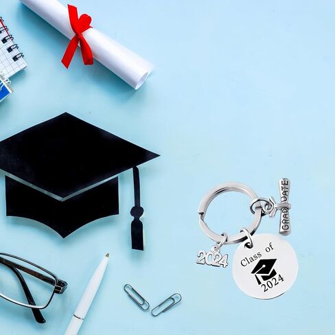 Class Of 2024 Graduation Keychain for Seniors Students Masters Nurses Students College High Student Graduation Gifts in Saudi Arabia