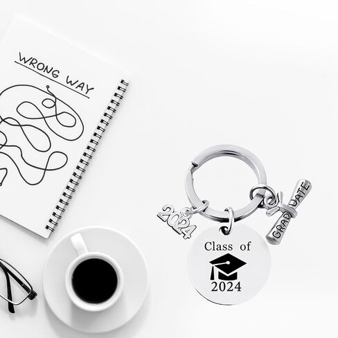 Class Of 2024 Graduation Keychain for Seniors Students Masters Nurses Students College High Student Graduation Gifts in Saudi Arabia