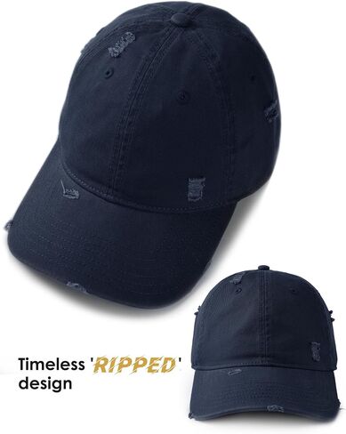 FURTALK Unisex Ripped Vintage Baseball Cap Distressed Low Profile Unstructured Washed Cotton Dad Hat Adjustable in Saudi Arabia