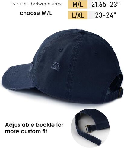 FURTALK Unisex Ripped Vintage Baseball Cap Distressed Low Profile Unstructured Washed Cotton Dad Hat Adjustable in Saudi Arabia