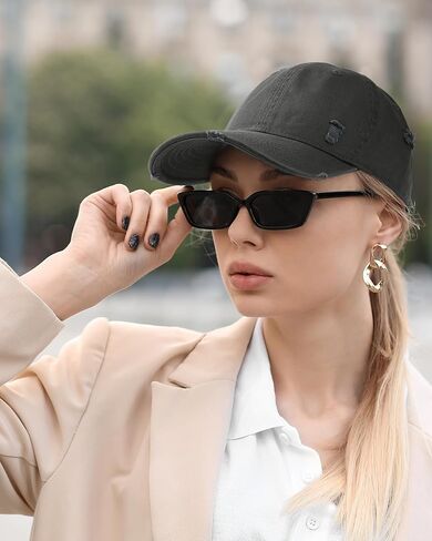 FURTALK Unisex Ripped Vintage Baseball Cap Distressed Low Profile Unstructured Washed Cotton Dad Hat Adjustable in Saudi Arabia