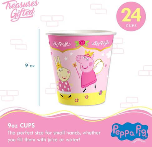 لوازم حفلات أعياد الميلاد من كنوز الأميرة بيبا بيج - تخدم 16 ضيفًا - مجموعة فاخرة من لوازم حفلات بيبا بيج المرخصة رسميًا - أطباق بيبا بيج، وأكواب، ومناديل بيبا، وغطاء طاولة بيبا بيج in Kuwait