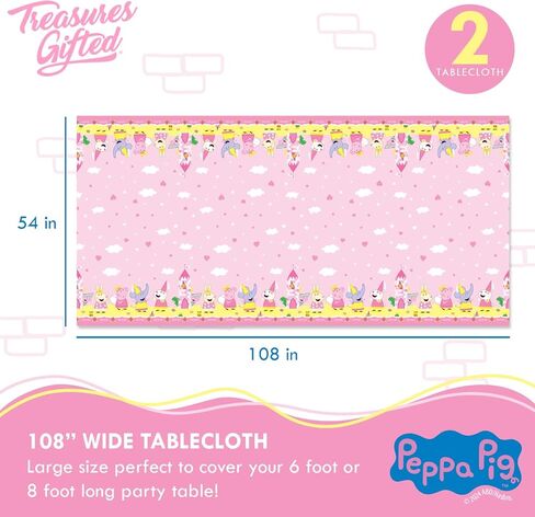 لوازم حفلات أعياد الميلاد من كنوز الأميرة بيبا بيج - تخدم 16 ضيفًا - مجموعة فاخرة من لوازم حفلات بيبا بيج المرخصة رسميًا - أطباق بيبا بيج، وأكواب، ومناديل بيبا، وغطاء طاولة بيبا بيج in Kuwait