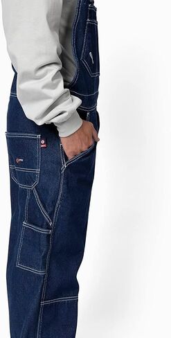 Lapco FR Bib Overalls for Men, Flame Resistant Jean Coveralls w/Adjustable Elastic Straps, HRC 2, NFPA 70E, B13FRDN in Saudi Arabia