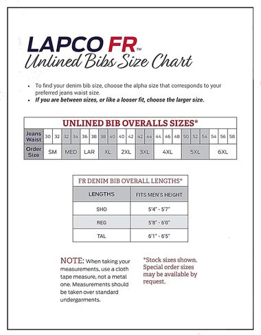 Lapco FR Bib Overalls for Men, Flame Resistant Jean Coveralls w/Adjustable Elastic Straps, HRC 2, NFPA 70E, B13FRDN in Saudi Arabia