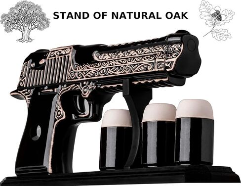 Tequila Decanter Set 17 Oz With Shot Glasses - Regalos Para Hombre - Whiskey Gifts for Men - Cool Liquor Alcohol Present for Dads - Unique Birthday Gift Ideas for Men Brother - Bar Decor for Home in Saudi Arabia