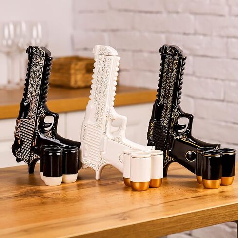Tequila Decanter Set 17 Oz With Shot Glasses - Regalos Para Hombre - Whiskey Gifts for Men - Cool Liquor Alcohol Present for Dads - Unique Birthday Gift Ideas for Men Brother - Bar Decor for Home in Saudi Arabia