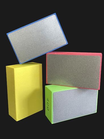 4 قطع من وسادات تلميع اليد الماسية من EKDJKK، وسادات طحن زجاجية مكعبات تلميع ماسية لطحن زجاج بلاط السيراميك، مكعبات صنفرة تلميع كتلة 60#، 100#، 200#، 400# in Kuwait