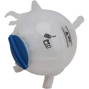 TOPAZ 603-253 1K0121407A Front Engine Coolant Reservoir Tank with Cap Compatible with 2006-2019 Audi A3 Q3 RS3 TT | 1993-2019 Volkswagen Beetle CC Eos Golf GTI Jetta Passat R32 Rabbit Tiguan Vehicles