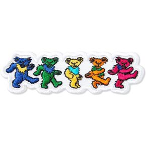 Grateful Dancing Bears Music Rock Band Embroidered Back Patch Iron On (3.9" x 1.2")