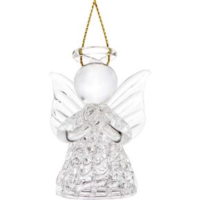 Amosfun Hanging Guardian Angel Crystal Angel Pendant Car Rear Mirror Hanging Blessing Ornament DIY Jewelry Accessories for Weddding Festival Party