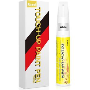 Touch Up Paint for Cars, Car White Paint Scratch Repair, 2 in 1 Design Car Remover Scratch Repair Paint Pen, Quick & Easy to Repair Minor Automotive Scratches and Car Wheels Rims Bikes Trucks