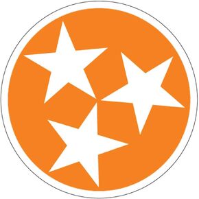 Tennessee Volunteers 6" Tri-Star Magnet
