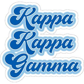 Kappa Kappa Gamma Retro Sorority Car Magnet Set of 2 Removable No Residue All Weather Magnets for Sorority Girls and Student Drivers