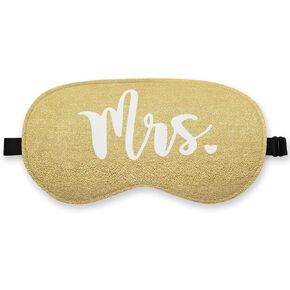 Mr Mrs Silk Eye Mask for Sleeping, Bride Eye Mask,Mr and Mrs Gifts，Bridal Shower Gifts Blindfold Adjustable Strap Night Sleep Mask for Bride Groom, Couple Engagement Gift Sleeping Mask Eye Cover