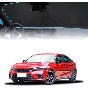 INSAUTO for Civic 2024 Windshield Sun Shade Sunshade Protector Custom Fit for Honda Civic 2022 2023 Windshield Cover Sun Visor Foldable Front Window Shield Block UV Ray Reflector Cool Car Accessories
