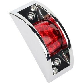 cciyu 10Pcs 12 LED Rectangular Amber Light Armored-style Clearance Side Marker Light with Chrome Led Marker Clearance Running Lights for Truck Trailer Turn Tail Brake Lights Trailer Truck Boat
