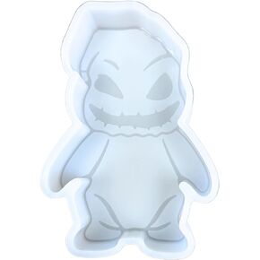 Oogie Boogie Car Freshie Silicone Mold 4.5 x 3 x 0.8" Nightmare Halloween Christmas Oven Safe 450 F Scented Aroma Beads Fall