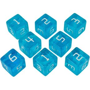 نرد Starfarer Sci-Fi D6 - "أندروميدا" - أزرق مع دوامات بيضاء in Kuwait