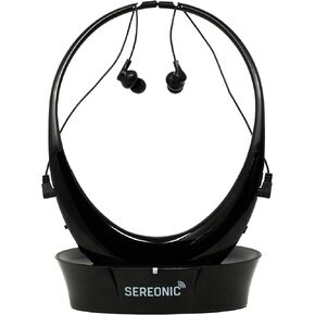 TV Headphones Wireless for Seniors - Comfortable TV Earbuds for Clear Audio - Smart RF Technology with 100ft Range Transmission