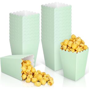 36Pcs Sage Green Mini Popcorn Boxes Green Popcorn Buckets Candy Favor Boxes for Movie Night Party Supplies, 2.2 x 4.2 x 3in