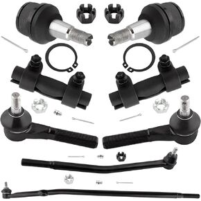 K8611 DS1288 DS1286 ES3203 ES3342 ES2079S Front Inner Center Links Tie Rod Adjusting Sleeve Lower Ball Joints for Ford E-150 2003-2004 E-150 Econoline 1992-2002, Pack of 8