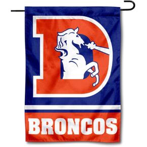 Denver Broncos Throwback Logo Double Sided Garden Flag