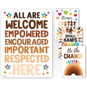 Sproutbrite Diversity Posters for Teachers and Classrooms - Decorations Decor Wall Chart for Elementary, Middle School, High School