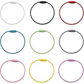 10 قطعة دائرة من الفولاذ المقاوم للصدأ حلقة الأمتعة حامل العلامة المفاتيح حبل EDC كيرينغ كابل مفتاح سلسلة سلك المسمار أقفال 1.5*150 مللي متر in Kuwait