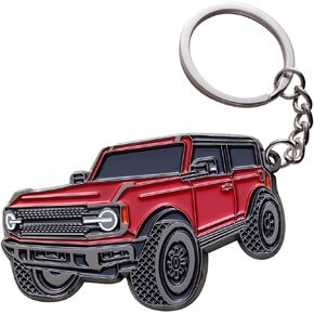 Bronco Keychain 4 door key chain Fob Cover Cool Mods Key Chain Sport Accessories compatible with Ford Bronco 2021 2022 2023(Antimatter Blue)