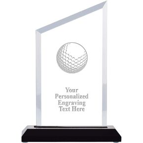 Golf Award, 6" Golf Ball Acrylic Trophy Award Includes Free Custom Engraving Prime
