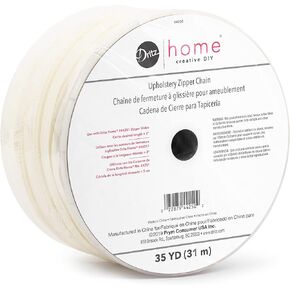 Dritz Home Nylon Upholstery Zipper Chain, 35-Yards, Cream