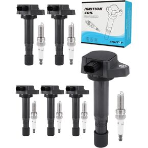 UF624 Ignition Coil Pack Spark Plug 6PCS 3.5L 3.7L V6 For 2009-2015 Honda Odyssey Accord Crosstour Pilot Ridgeline,For Acura MDX RDX ZDX TSX RL TL,5C1722 C889