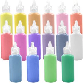 Enenes 16 Packs Art Sand, Colored Sand Kit for Craft, 1.25 oz Bottles DIY Arts and Crafts Kit for Painting DIY Ideas Wedding Decorations Crafts